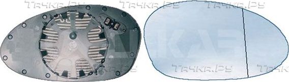 Зеркальное стекло бокового зеркала Alkar правое для BMW 1 I (E81/E82/E87/E88) 2004-2010. Артикул 6412843
