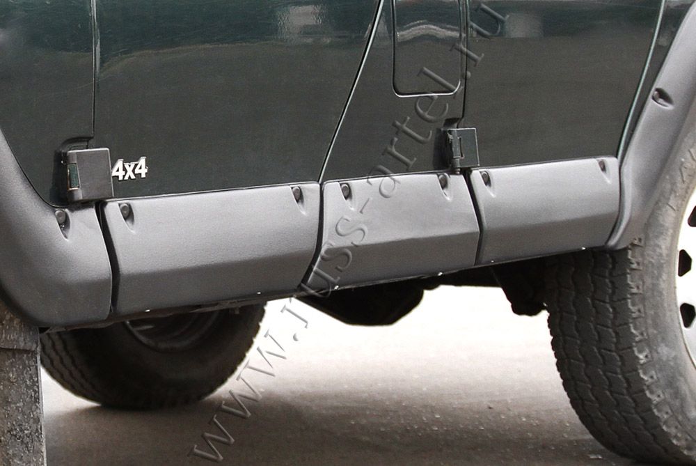 Молдинги Русская Артель на двери УАЗ Хантер 2003-2026 (Шагрень). Артикул MUH-003502