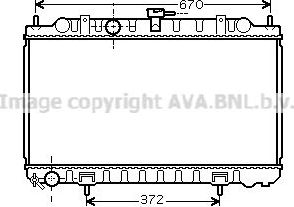 Радиатор охлаждения двигателя AVA. Артикул DN2245