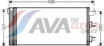Радиатор кондиционера (конденсатор) AVA (алюминий). Артикул FTA5406D