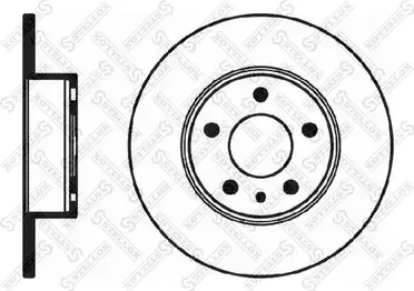 Тормозной диск Stellox задний для Alfa Romeo 147 I 2001-2010. Артикул 6020-9926-SX