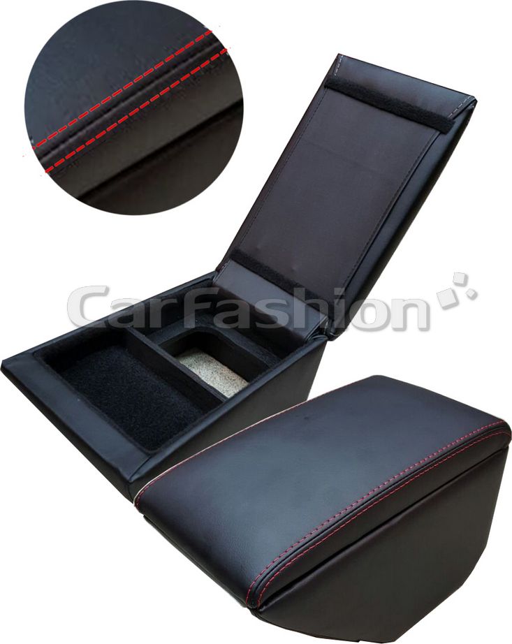 Подлокотник CarFashion для ВАЗ 2113 2004-2013, цвет Черный/Черный/Красный. Артикул 41368