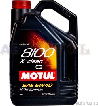 Моторное масло Motul 8100 X-CLEAN 5W-40. Артикул 102051