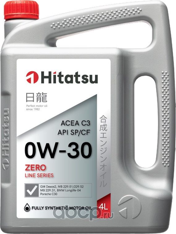 Масло моторное синт. 0W-30 4л (Hitatsu). Артикул 0W30H14