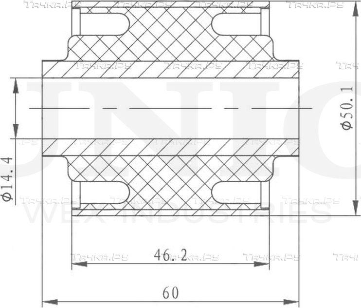 Сайлентблок реактивной тяги (Unio). Артикул RMP-20263