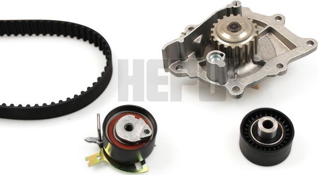 Помпа (водяной насос) с комплектом ремня ГРМ Hepu. Артикул PK08071