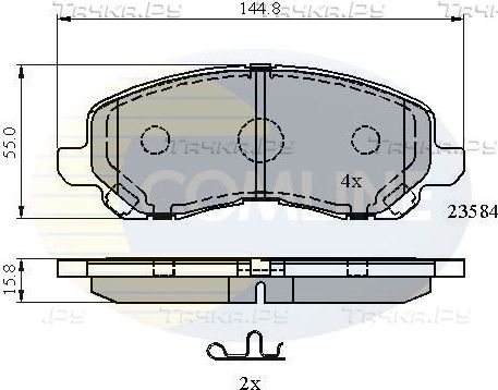 Тормозные колодки Comline Comline передние для Mitsubishi Grandis 2004-2011. Артикул CBP31256