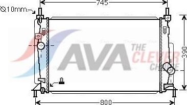 Радиатор охлаждения двигателя AVA ** CLEVER FIT ** для Mazda 3 II (BL) 2008-2014. Артикул MZ2237