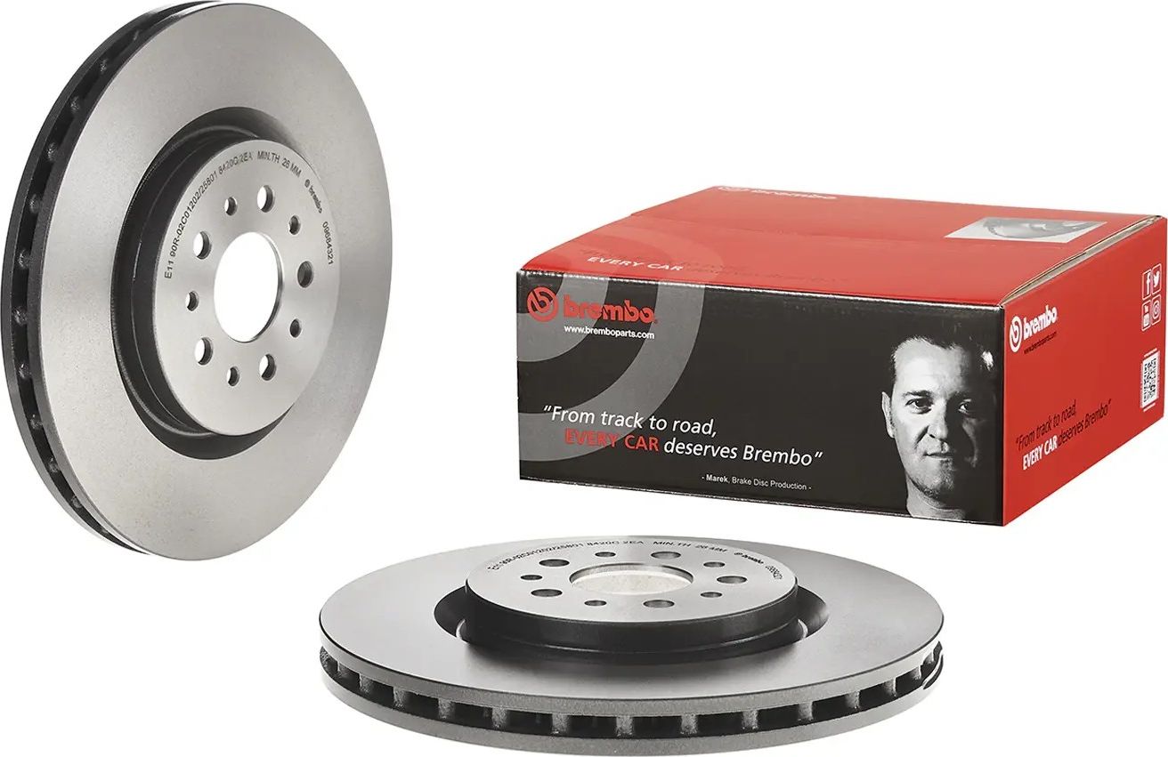 Тормозной диск Brembo PRIME LINE - UV Coated. Артикул 09.6843.21