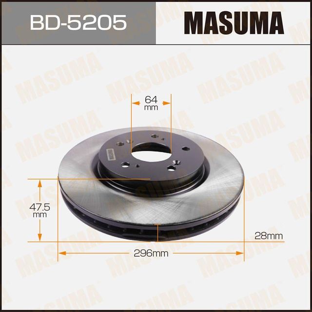 Тормозной диск Masuma. Артикул BD-5205
