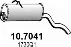 Глушитель (задняя часть) Asso для Citroen Berlingo I 1996-2011. Артикул 10.7041