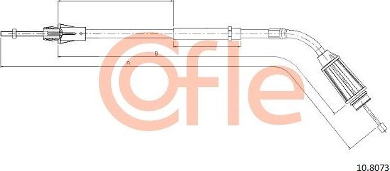 Трос ручника (тросик ручного тормоза) Cofle. Артикул 92.10.8073