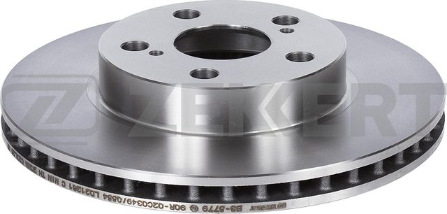 Тормозной диск Zekkert передний для Toyota Prius II (XW20) 2003-2009. Артикул BS-5779