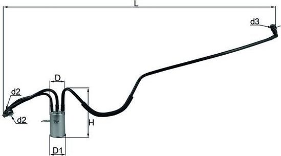 Топливный фильтр Mahle-Knecht. Артикул KL 553