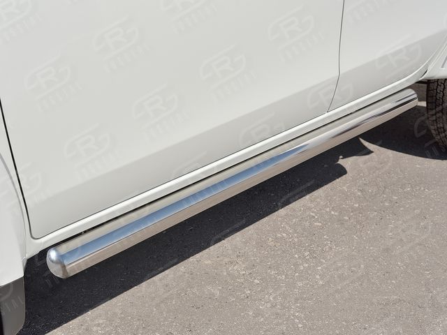 Защита порогов РусCталь труба d76 (вариант 3) для Mitsubishi L200 V 2015-2019. Артикул ML2T-0022483