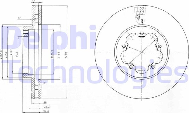 Тормозной диск Delphi. Артикул BG4007