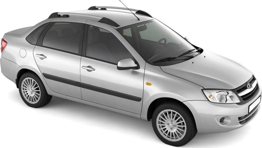 Рейлинги продольные PT Group Усиленные для Lada Granta седан 2011-2026 Серебристый муар. Артикул 01900705