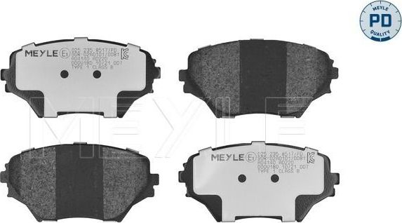 Тормозные колодки Meyle PD. Артикул 025 235 8517/PD