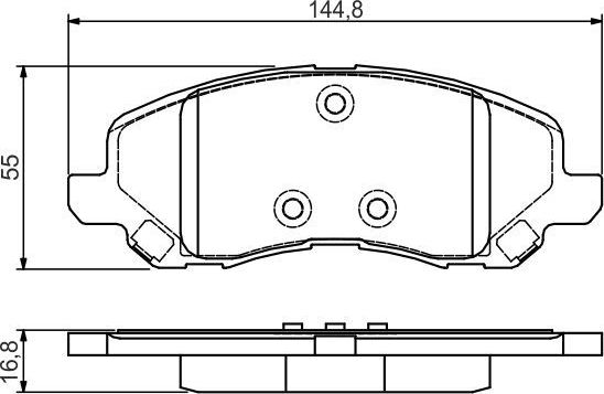 Тормозные колодки Bosch (Low-Metallic) передние для Dodge Avenger II 2007-2011. Артикул 0 986 495 170