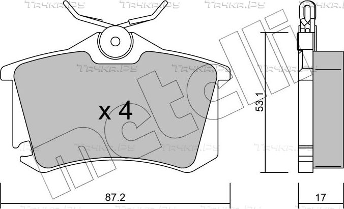 Тормозные колодки Metelli. Артикул 22-0100-5