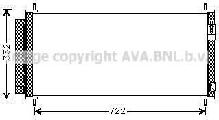 Радиатор кондиционера (конденсатор) AVA для Honda Fit II 2008-2011. Артикул HDA5264D