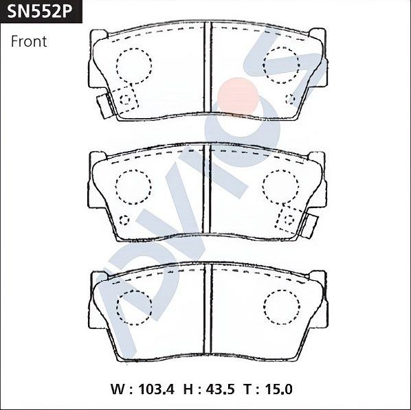 Тормозные колодки Advics. Артикул SN552P