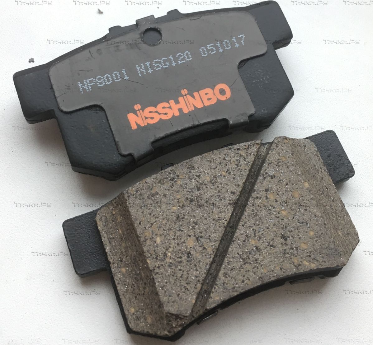 Тормозные колодки Nisshinbo задние для Great Wall Hover H6 2011-2017. Артикул NP8001