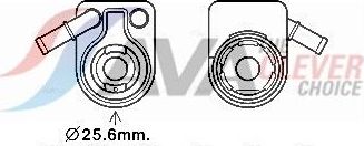 Радиатор масляный (маслоохладитель) для двигателя AVA (алюминий) для Ford EcoSport I 2012-2026. Артикул FD3622