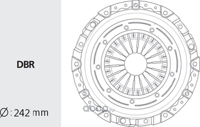 Корзина сцепления HYUNDAI ix35 (10-) (1.7 D) KIA Ceed (09-) (1.6 D),Soul (08-) ( (Valeo) Valeo. Артикул HDC117