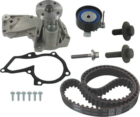 Помпа (водяной насос) с комплектом ремня ГРМ SKF для Ford Focus II 2005-2012. Артикул VKMC 04226