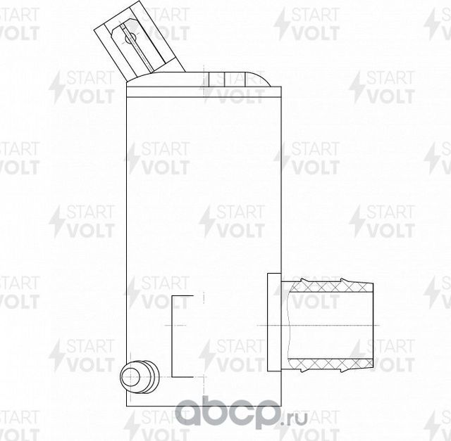 Насос омывателя лобового стекла StartVOLT для Lifan Breez (520) 2006-2015. Артикул SWP 3008