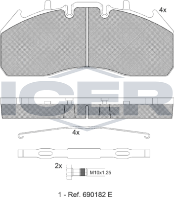 Тормозные колодки Icer. Артикул 151831-066