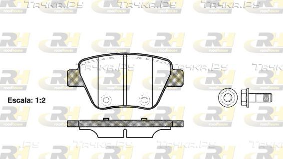 Тормозные колодки RoadHouse задние для Audi S3 II (8P) 2006-2013. Артикул 21420.00