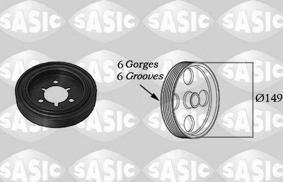 Шкив коленвала Sasic для Citroen C2 2003-2010. Артикул 2150015