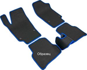 Коврики Rezkon EVA Соты для салона Datsun mi-Do 2015-2020 Синий кант. Артикул 9125040103