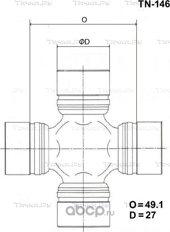 Крестовина карданного вала (Toyo). Артикул TN-146