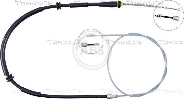 Трос ручника (тросик ручного тормоза) ABS. Артикул K14081