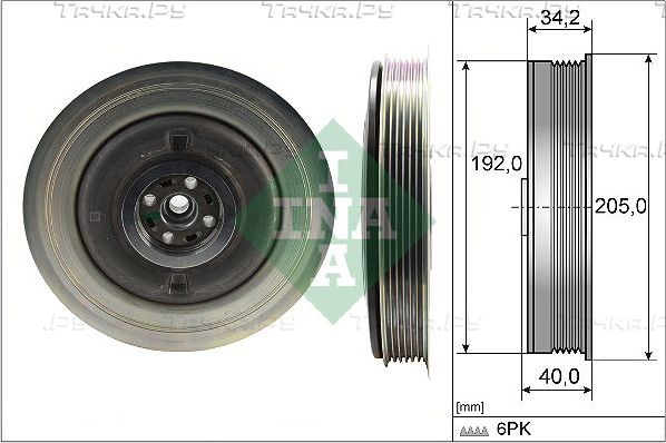 Шкив коленвала Ina для Volvo S80 II 2013-2016. Артикул 544 0504 10