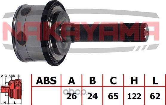 ШРУС внешний, к-кт (Nakayama). Артикул NJ360NY