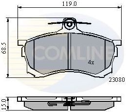 Тормозные колодки Comline Comline. Артикул CBP3452