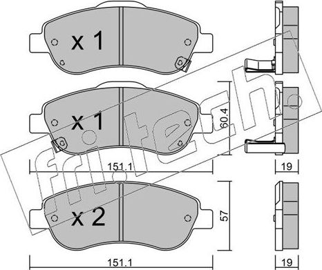 Тормозные колодки fri.tech.. Артикул 805.0