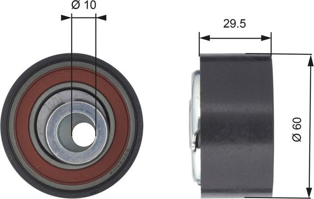 Натяжной ролик (натяжитель) ремня ГРМ Gates PowerGrip®. Артикул T43147