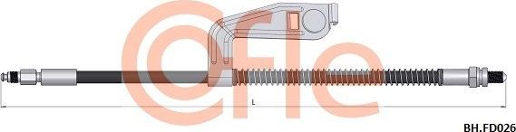 Тормозной шланг Cofle передний левый для Ford Fiesta IV 1995-2003. Артикул 92.BH.FD026