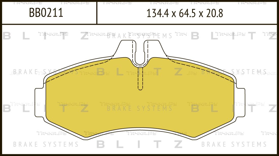Колодки тормозные MB VITO 98- перед. (Blitz). Артикул BB0211