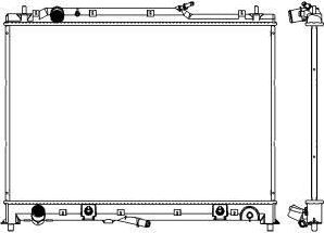 Радиатор охлаждения двигателя Sakura для Mazda CX-9 I 2006-2016. Артикул 3301-8501