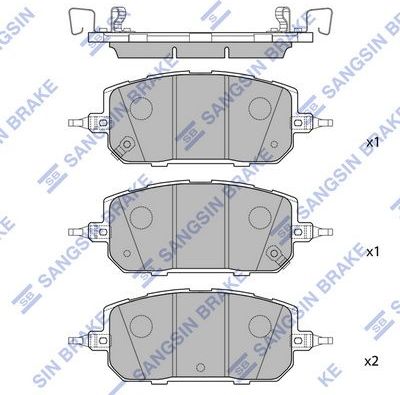 Тормозные колодки Sangsin Hi-Q. Артикул SP4530