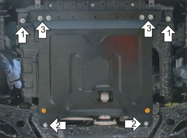 Защита АвтоСтандарт для двигателя и КПП KIA Rio III седан, хэтчбек 2011-2017. Артикул 50901