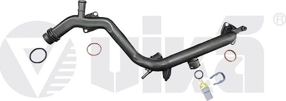 Патрубок радиатора (системы охлаждения) Vika (полимерный материал). Артикул 11211892501