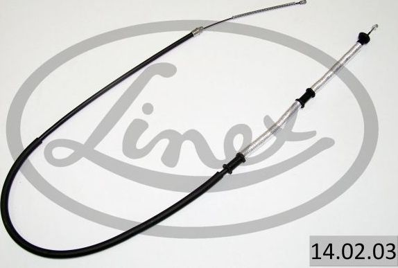 Трос ручника (тросик ручного тормоза) Linex. Артикул 14.02.03
