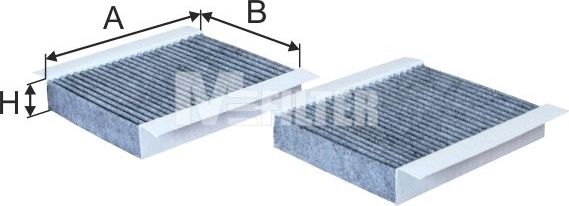 Салонный фильтр MFilter. Артикул K 9039C-2